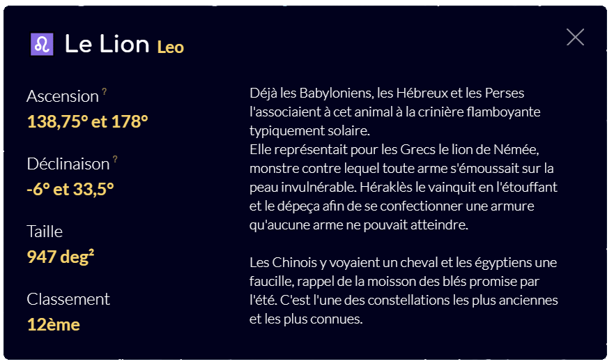 box d'informations